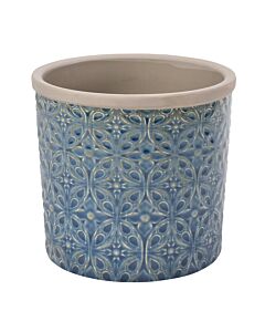Burgon & Ball Porto Glazed Pot-Blue-Large